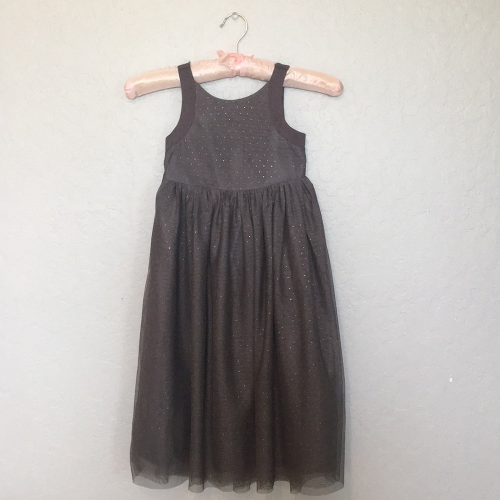 Old Navy Girls Long Dress Size 5 color cray/gold